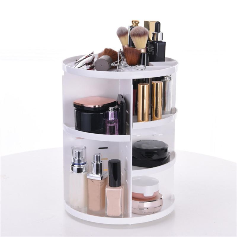 Úložný Box Organizér Na Kosmetický Make-up Polička S Otočným Displejem O 360° Akrylové Úložné Koše Na