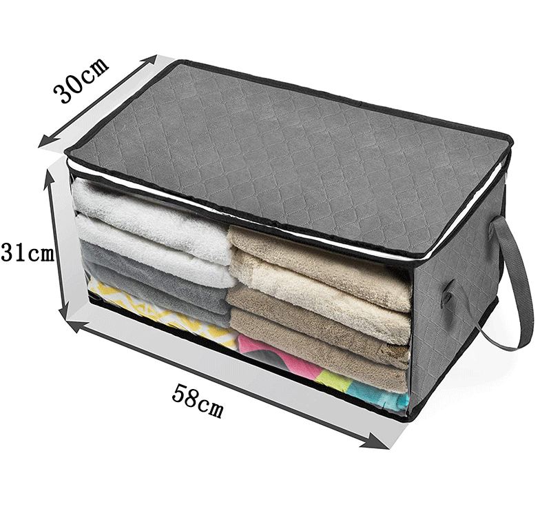 Úložný Box Z Netkané Textilie Přikrývka Skládací Vak Skříň Box Na Oblečení Prachotěsný Odolný Proti Vlhkosti