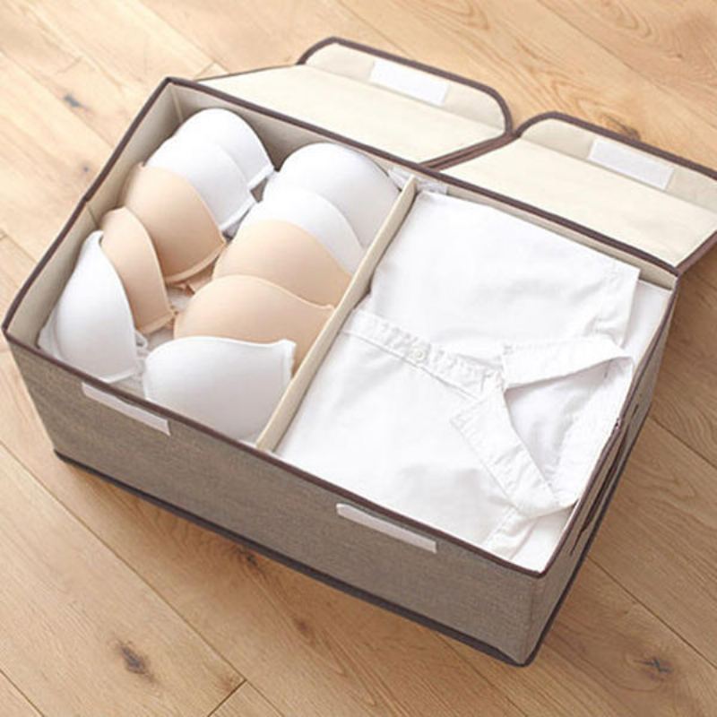 Velký Dvojitý Obal Na Oblečení Samostatný Úložný Box Pouzdro Na Ukládání Hraček Nádoba Na Spodní Prádlo Úložná Taška Na