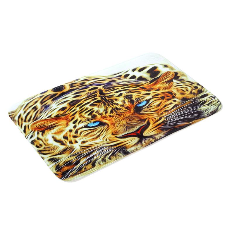 3ks Leopard Panttern Domácí Koupelna Protiskluzová Podložka Koberec Toaleta Potahy Sedátka Sada Rohoží