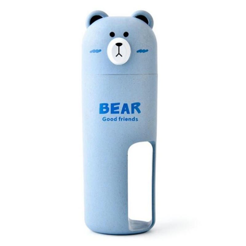 Honana Cute Bear Cestovní Přenosný Kartáček Na Zuby Design Pohárku 4 Barevné Varianty Organizér Úložný Box