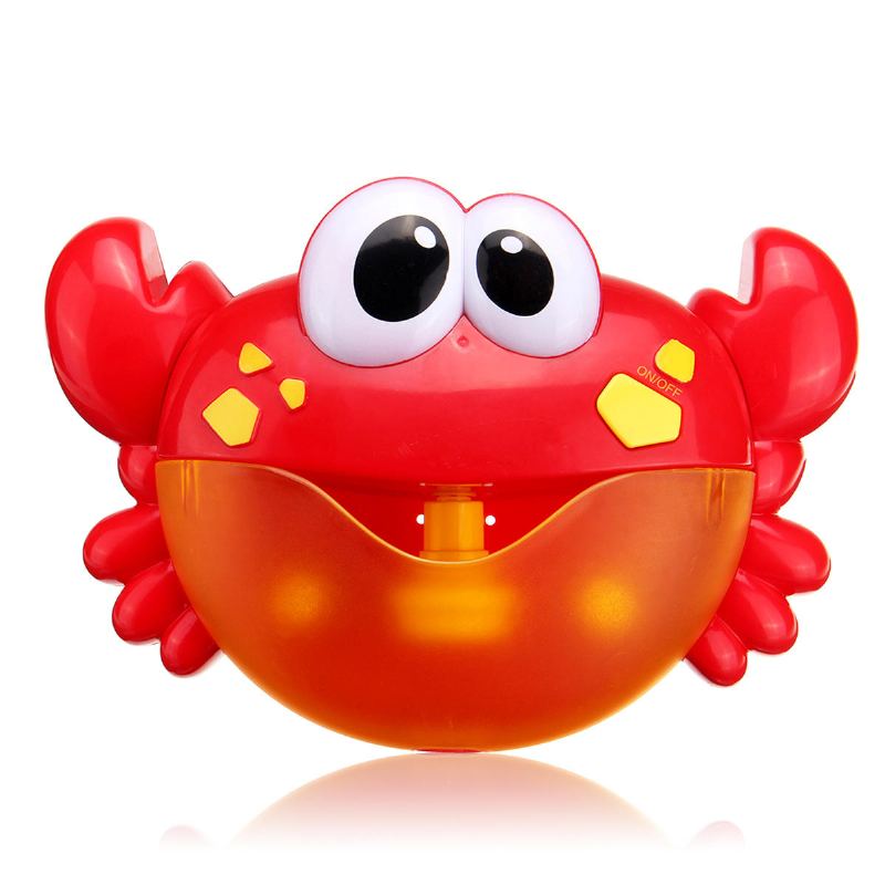 Rozkošný Crab Bubble Machine Music Maker Vana Baby Vanička Sprcha Zábavné Červené Plastové Hračky