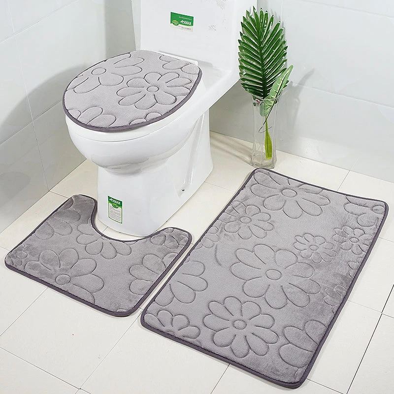 Sada Koupelnových Koberečků Protiskluzová Toaletní Dekorace