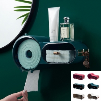 Samolepící Držák Na Toaletní Papír Multifunkční Stojan Do Koupelny Vodotěsný Na Na Telefon Úložná Schránka