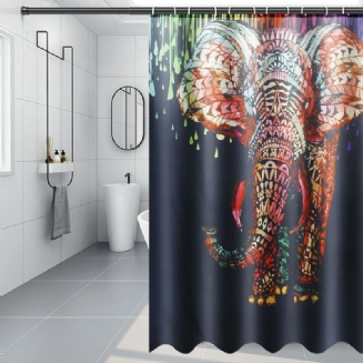 Sprchový Závěs Africa Elephant 180x180cm Vodotěsný Odolný