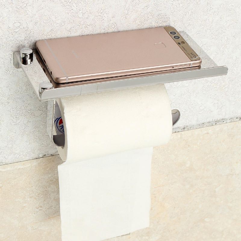 Stojan Na Toaletní Papír Z Nerezové Oceli Držák Papíru Na Stěnu Pro Domácí Koupelnu Háček Na