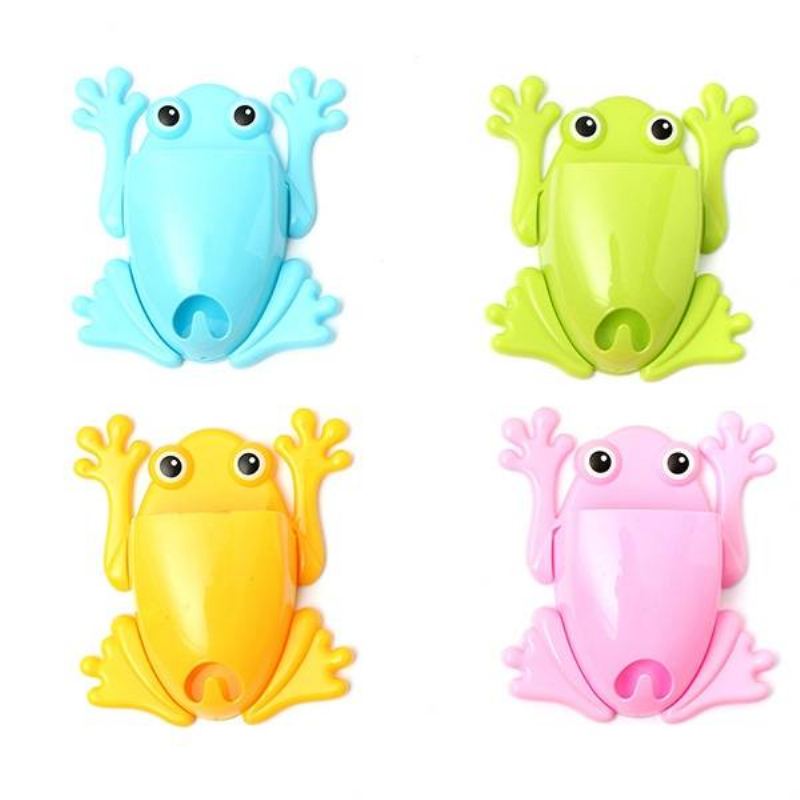 Úložný Box Na Zubní Kartáček Cute Frog Na Stěnu Stick Paste Organizer