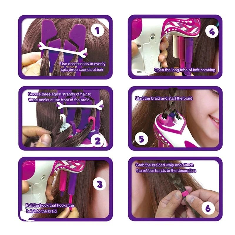 Vlasový Zaplétač Automatic Girls Hair Weave Twist Knitting Roll