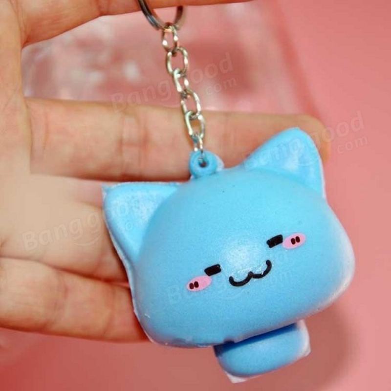 1pc Simulace Chléb Houba Roztomilý Obličej Keychain Squishy Crafts Kreativní Dekorace