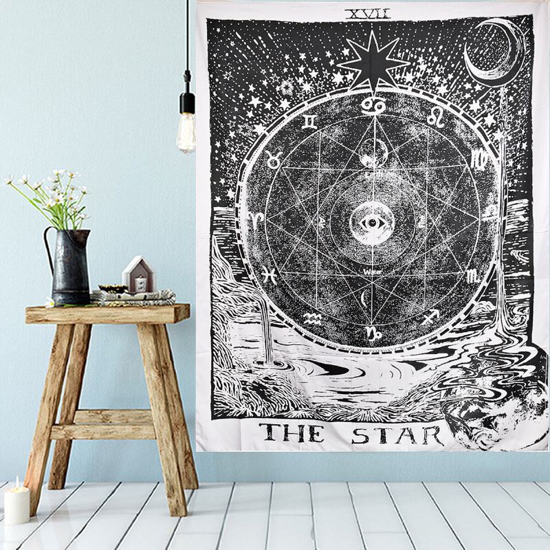 210cm Sun Star Moon Tarot Tapiserie Hippie Závěsná Deka Room Home Decor