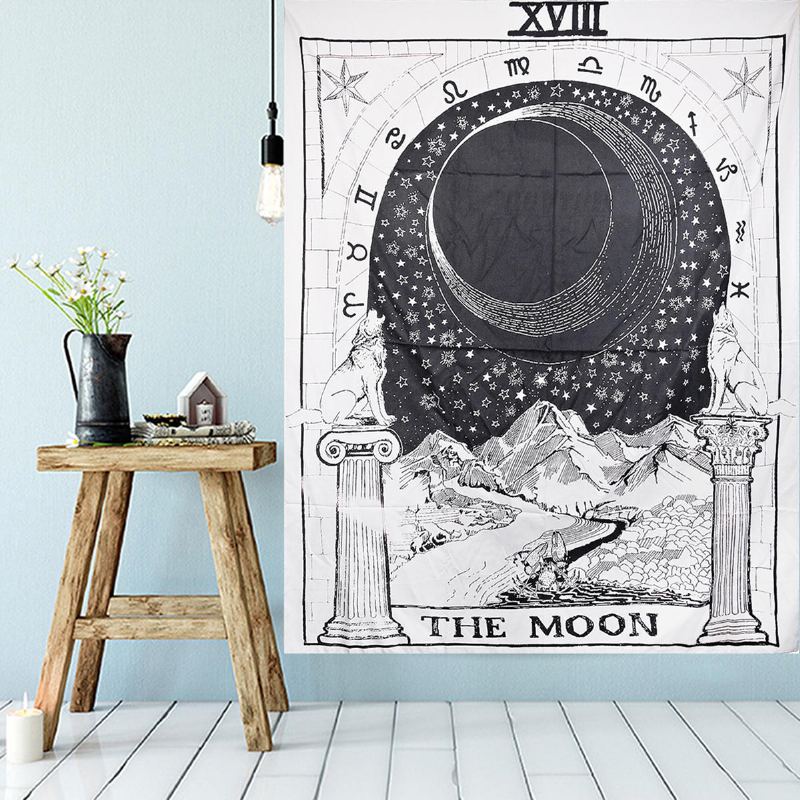 210cm Sun Star Moon Tarot Tapiserie Hippie Závěsná Deka Room Home Decor