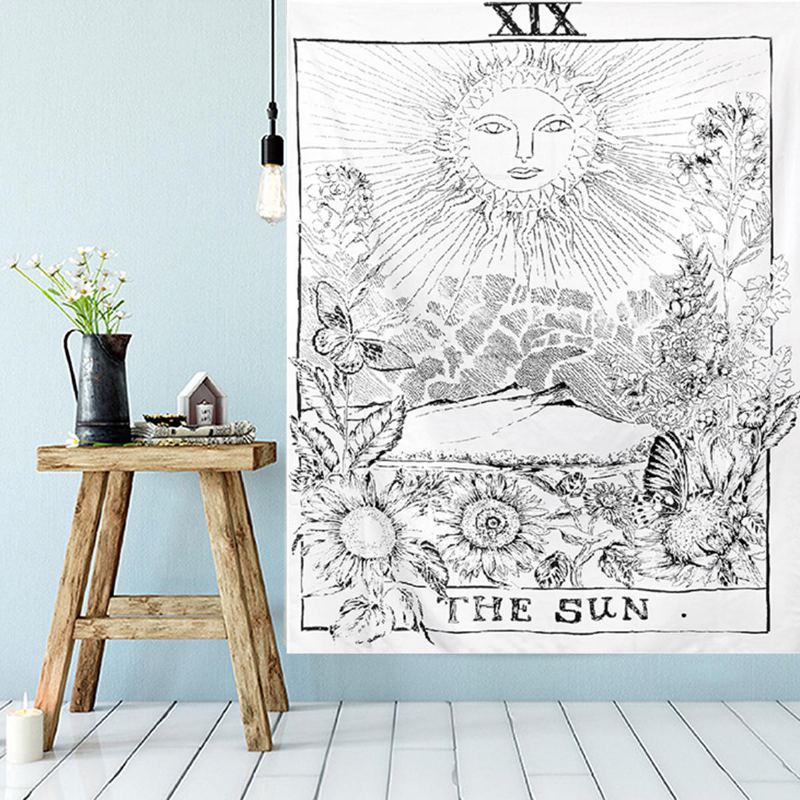 210cm Sun Star Moon Tarot Tapiserie Hippie Závěsná Deka Room Home Decor