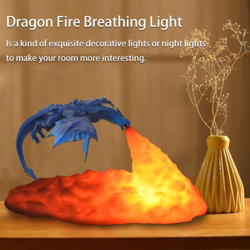 3d Dragon Lamp Ložnice Led Noční Světlo