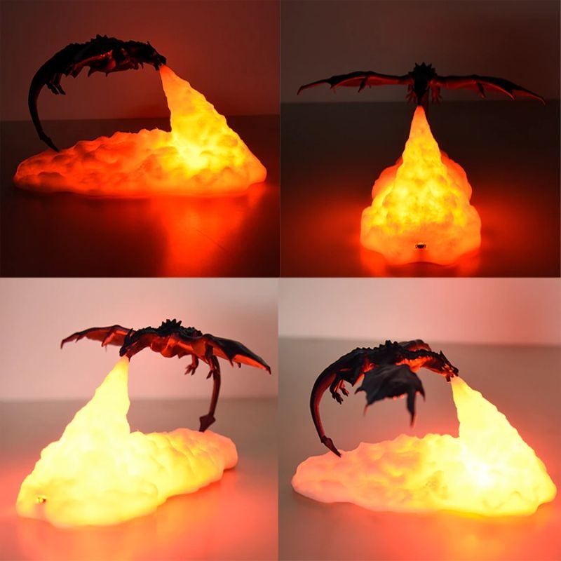 3d Dragon Lamp Ložnice Led Noční Světlo