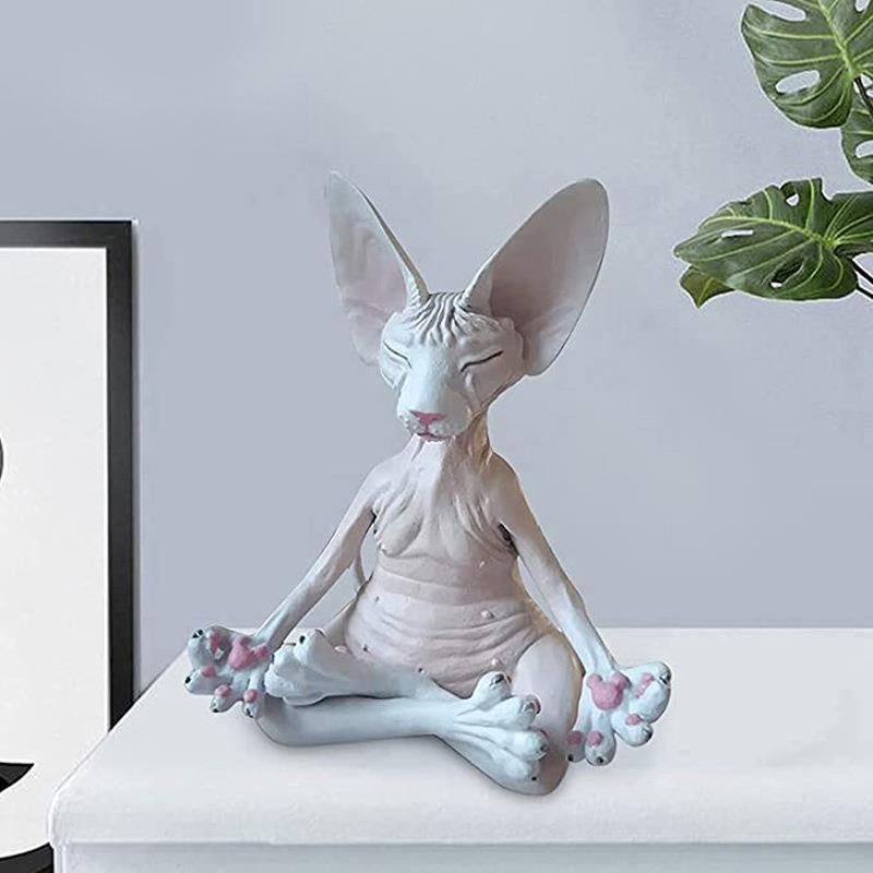 Bytová Figurka Z Pryskyřice Sphynx Cat