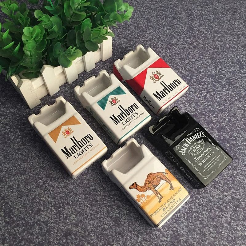 Creative Ceramic Tobacco Cigarette Pack Shape