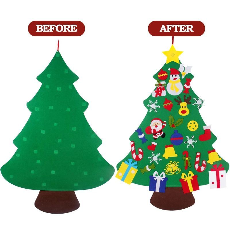 Diy Plstěný Vánoční Stromeček Dekorace Pro Domov