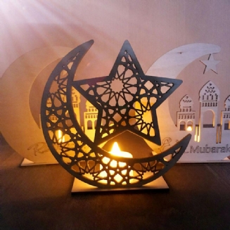 Dřevěné Diy Dekorace Islámský Palác Eid Al-fitr Mubarak Dárky Home Ornament