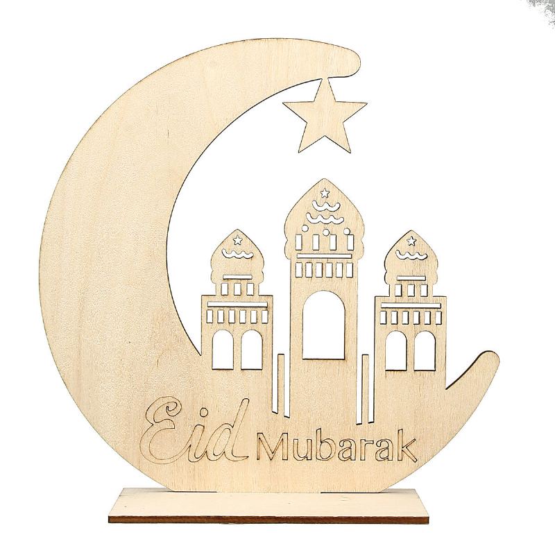 Dřevěné Diy Dekorace Islámský Palác Eid Al-fitr Mubarak Dárky Home Ornament