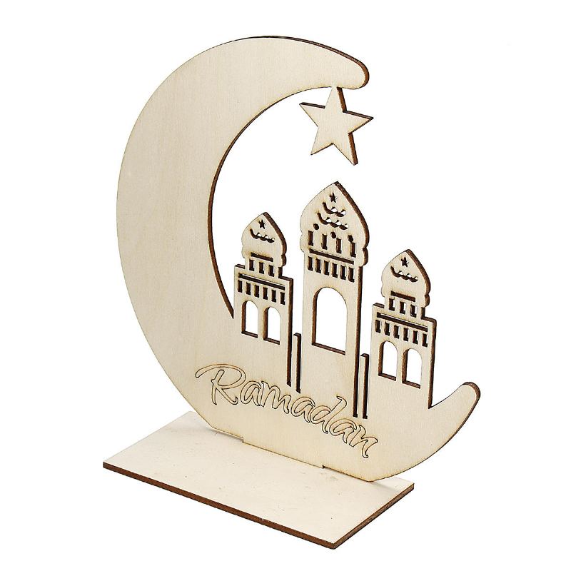 Dřevěné Diy Dekorace Islámský Palác Eid Al-fitr Mubarak Dárky Home Ornament