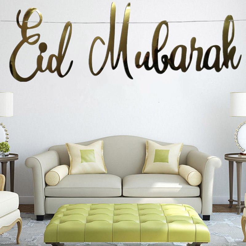 Eid Mubarak Ramadán Kareem Islam Prapory Home Party Banner Dekorace