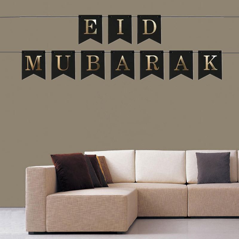 Eid Mubarak Ramadán Kareem Islam Prapory Home Party Banner Dekorace