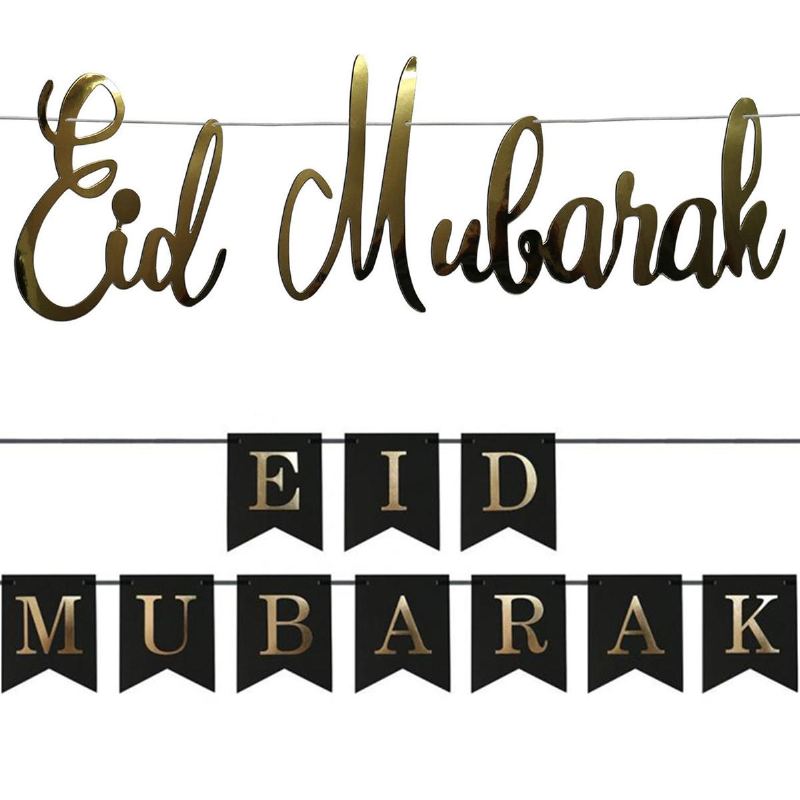 Eid Mubarak Ramadán Kareem Islam Prapory Home Party Banner Dekorace