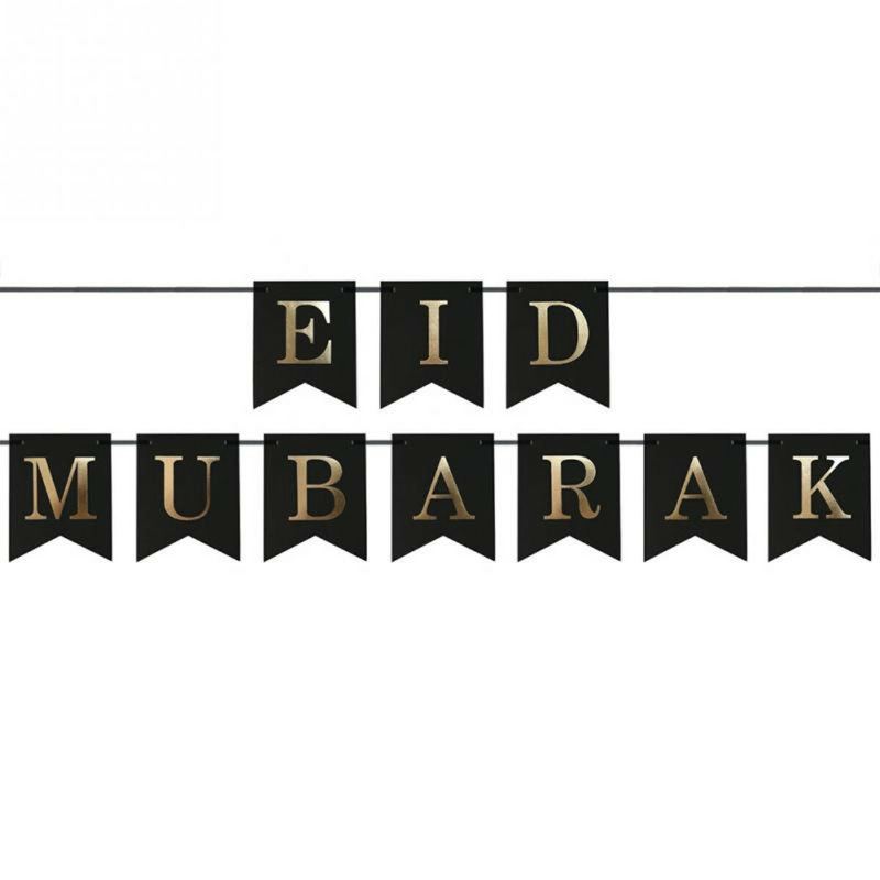 Eid Mubarak Ramadán Kareem Islam Prapory Home Party Banner Dekorace