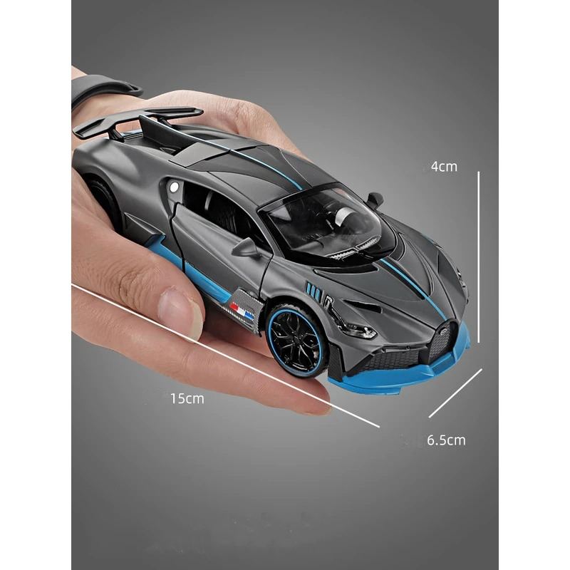 Hliníkové Sportovní Auto Bugatti Divo Zvuková Světla Otevřených Dveří