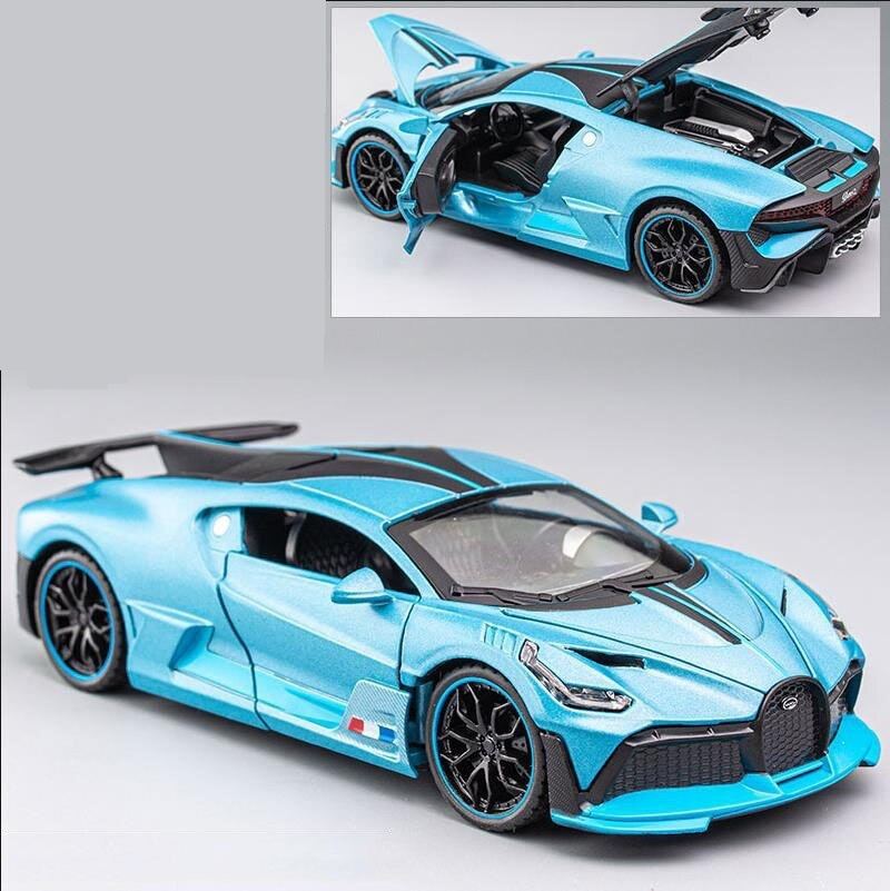 Hliníkové Sportovní Auto Bugatti Divo Zvuková Světla Otevřených Dveří