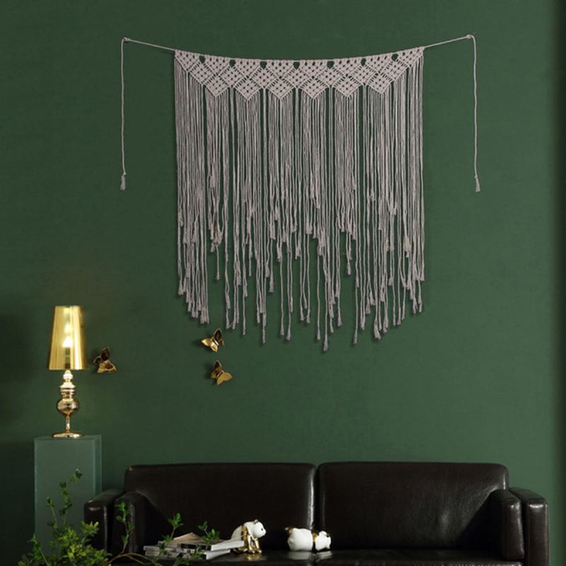 Macrame Backdrop Curtains Visící Bo Ho Svatební Věšák Bavlna Wall Art Home Decor