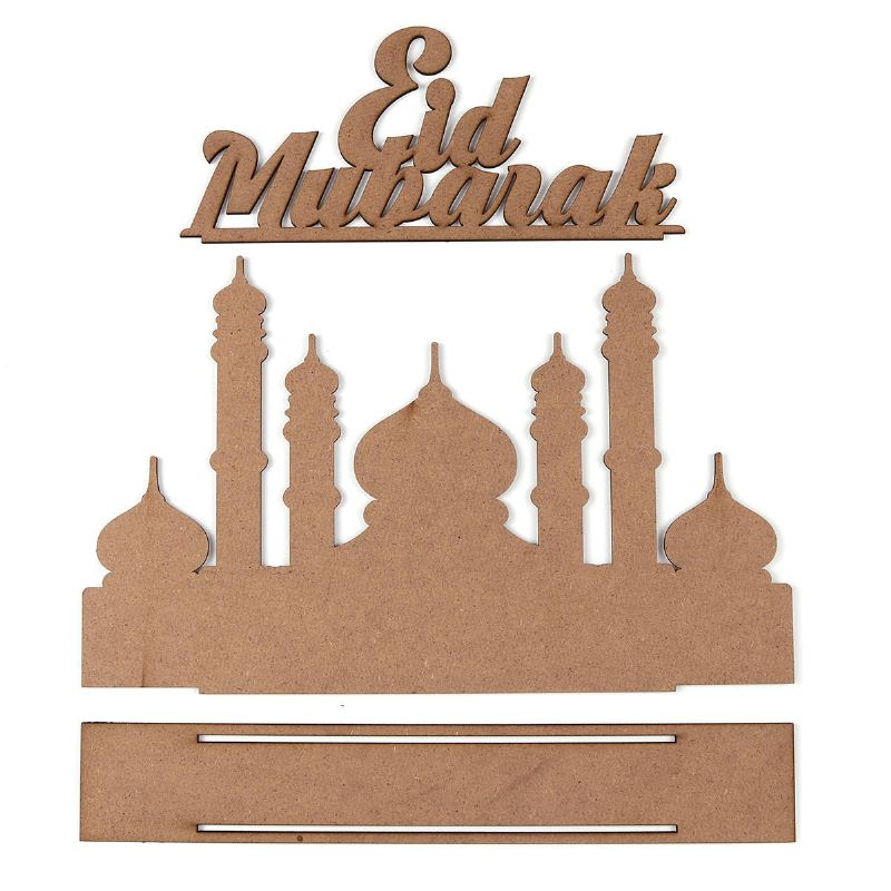 Mdf Eid Ramadan Mubarak Adventní Kalendář Odpočítávání Diy Stand Domácí Dekorace