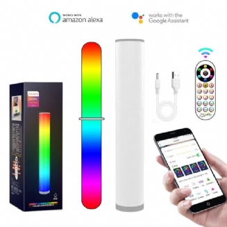 Moderní Led Válcová Stojací Lampa U Postele Rgb16 Color App Remote Usb