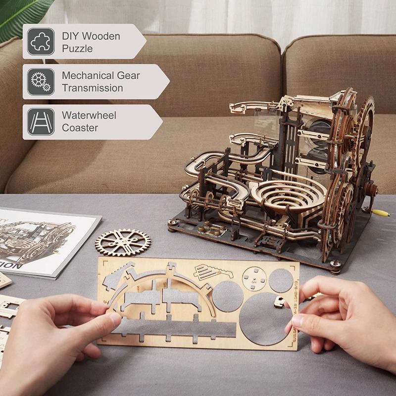 Mramorové Noční Město 3d Puzzle Stavební Bloky