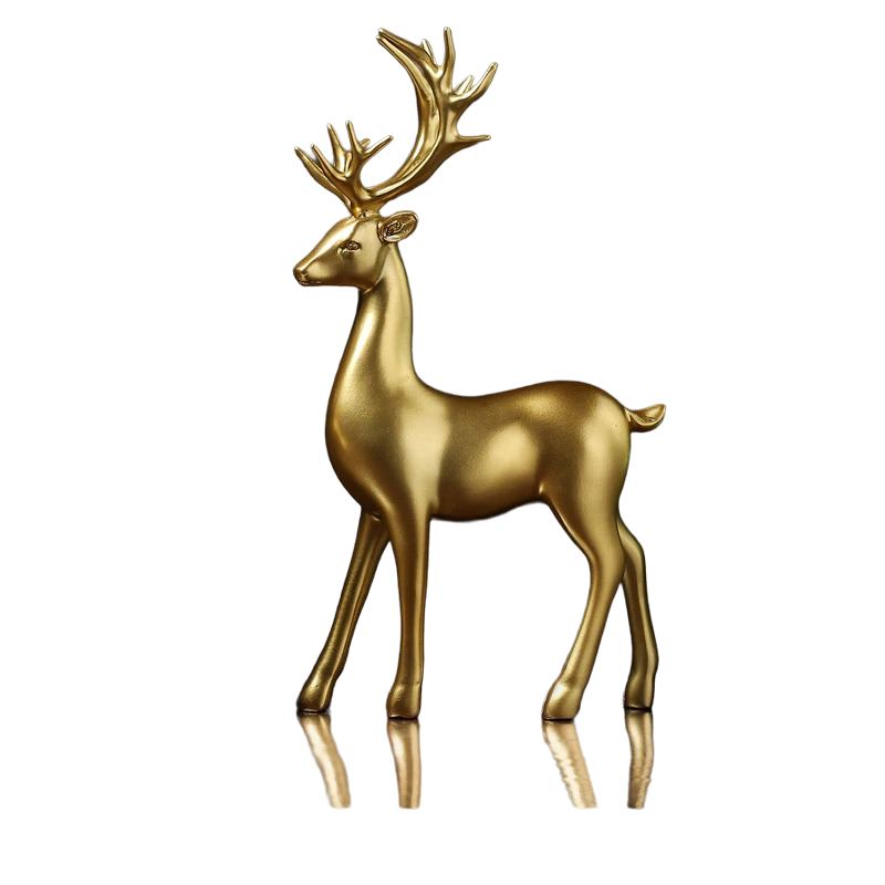 Pryskyřice Deer Golden Bull Figurky Home Decor