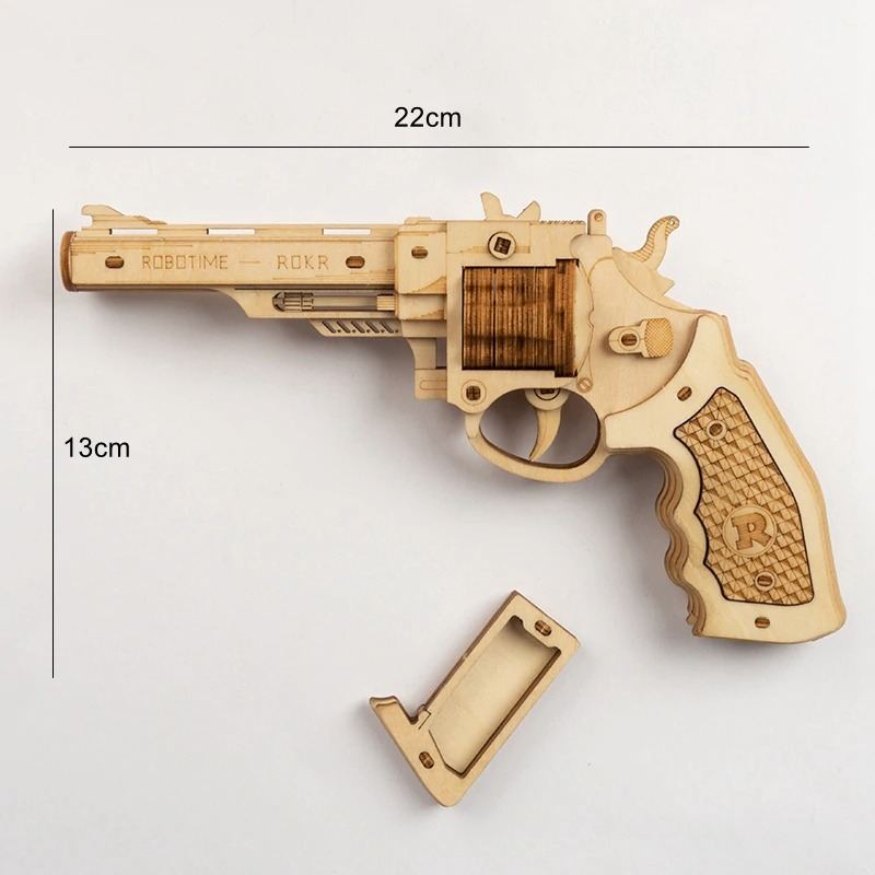 Puzzle Gumička Model Toy Bullet 3d Dřevěné