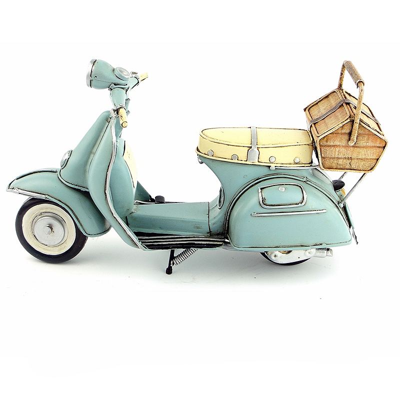 Ručně Vyráběný Motocykl Vespa Středního Pocínovaného Plechu Model 1965