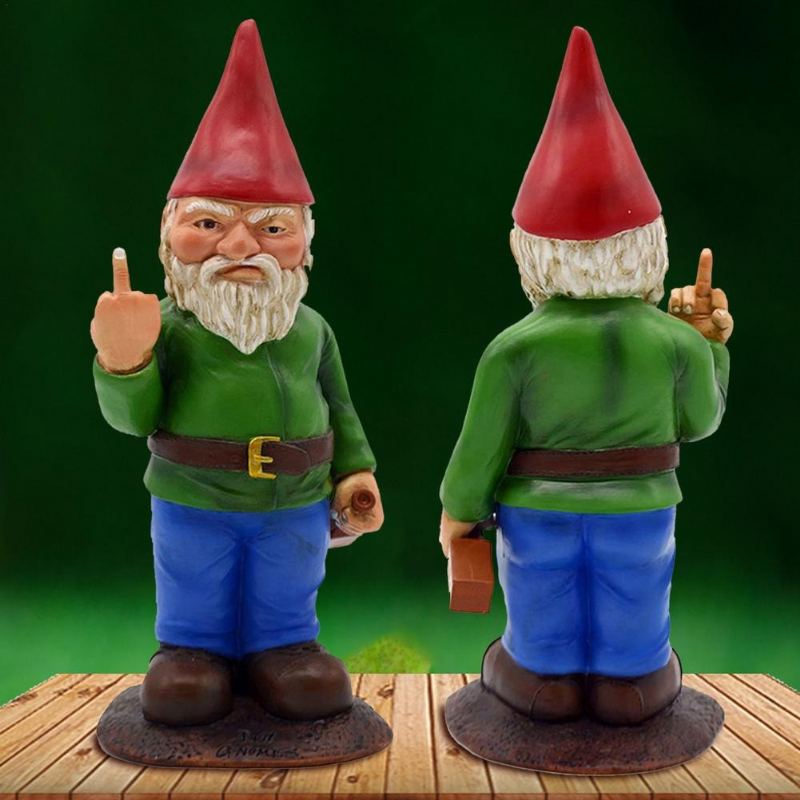 Socha Gnome Pryskyřice Prostředního Prstu Mikrokrajina Zahradní Dekorace