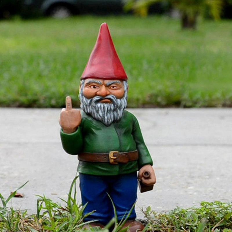 Socha Gnome Pryskyřice Prostředního Prstu Mikrokrajina Zahradní Dekorace