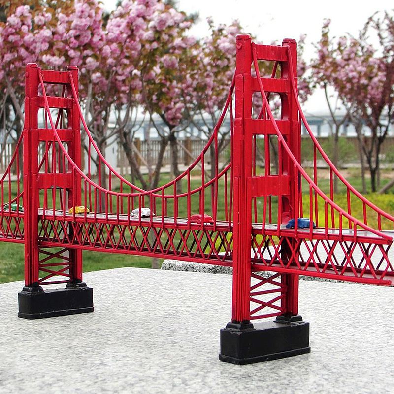 Starožitný Klasický Golden Gate Bridge V San Franciscu Model Retro Vintage