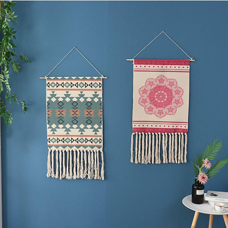 Tapiserie Macrame Nástěnný Závěs Chic Bohemian Home Dekorace Pokoje Geometric Art Mat