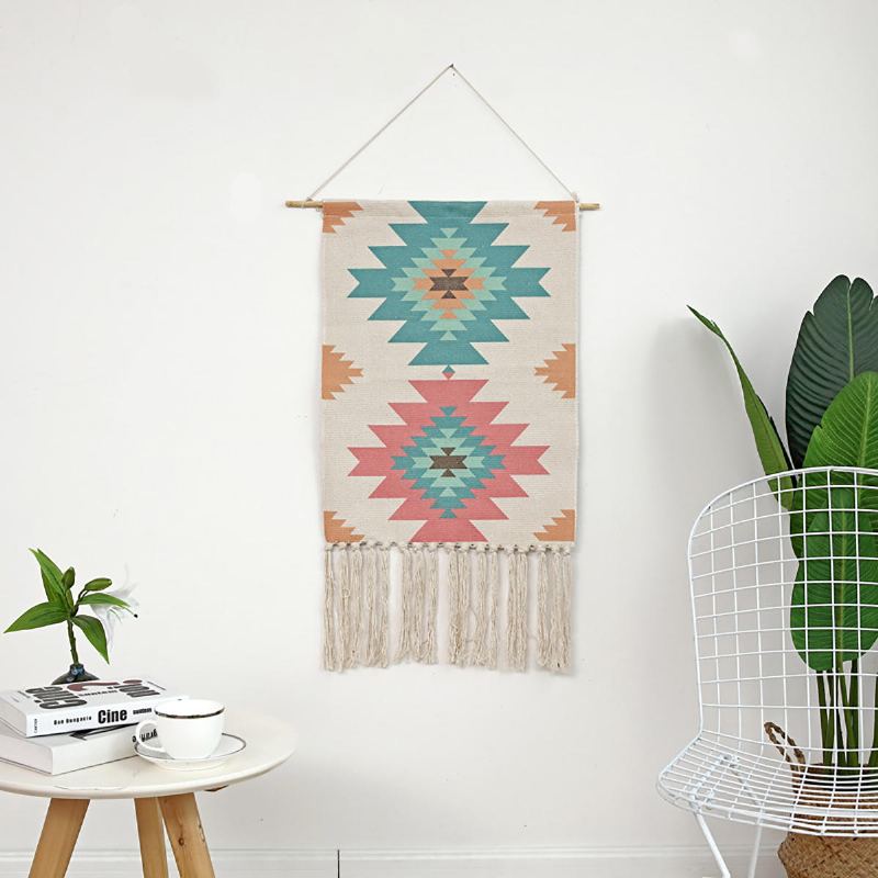 Tapiserie Macrame Nástěnný Závěs Chic Bohemian Home Dekorace Pokoje Geometric Art Mat