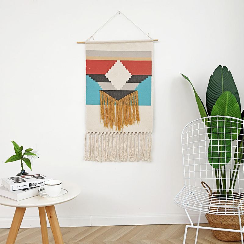 Tapiserie Macrame Nástěnný Závěs Chic Bohemian Home Dekorace Pokoje Geometric Art Mat