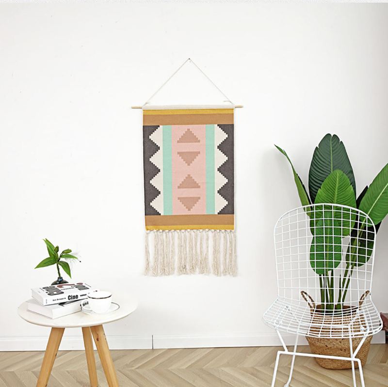 Tapiserie Macrame Nástěnný Závěs Chic Bohemian Home Dekorace Pokoje Geometric Art Mat