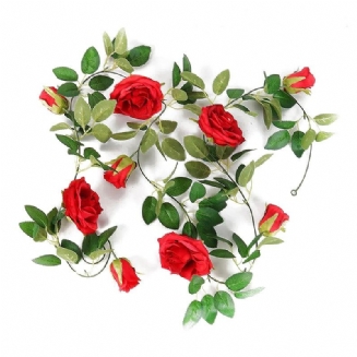 Umělé Květiny Dekorativní Svatební Dekorace Růže Břečťan Vinná Réva Real Touch Hedvábná Květina