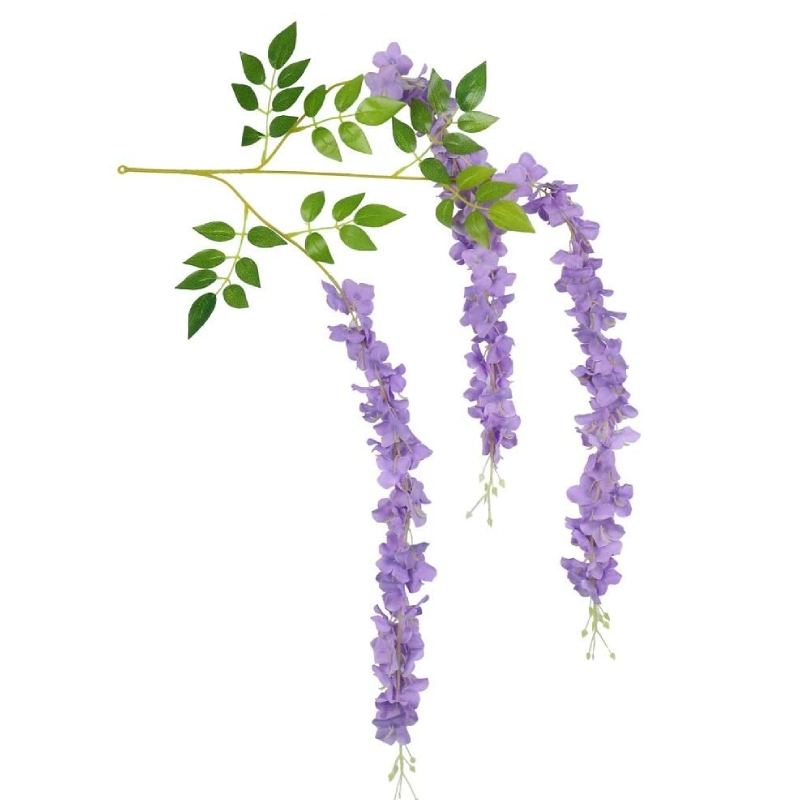 Umělé Květiny Dekorativní Wisteria Vine Hedvábná Girlanda