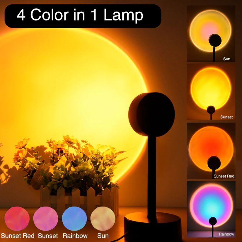 Usb Sunset Lampa Projector Mood Light