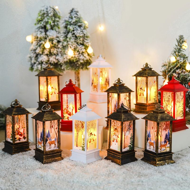 Vánoční Lucerna Světlo Veselé Dekorace Pro Domov