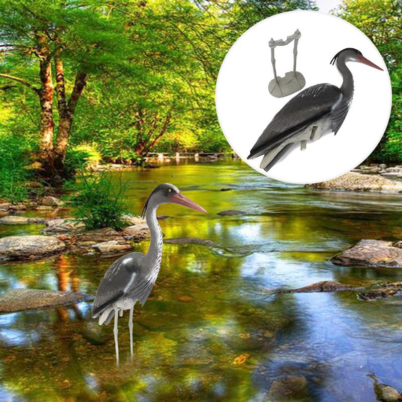 Velká Plastová Návnada Heron Garden Decoration Plašič Ptáků Rybí Jezírko Koi Dekorace