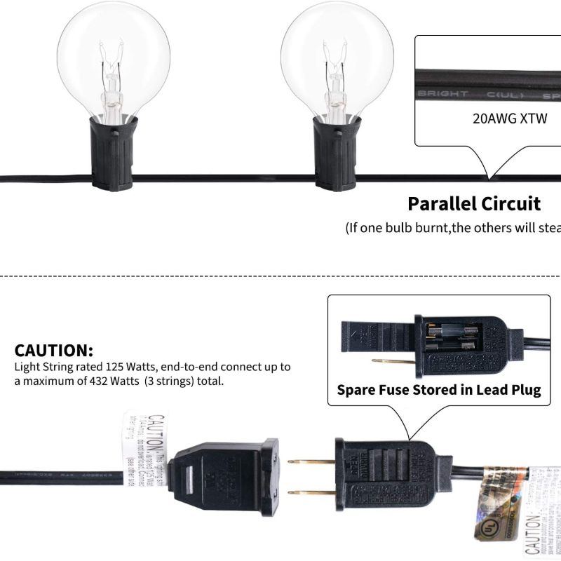 Venkovní Světla Řetězec 25 Stop Globe Patio Lights